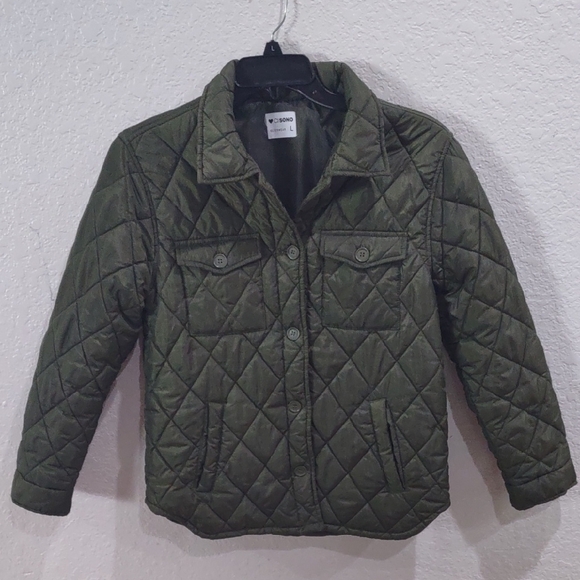 Ci Sono Jackets & Blazers - CISONO OUTERWEAR OLIVE Green Quilted Jacket